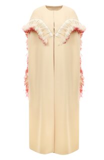 Кейп из шелка и шерсти Gucci