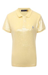 Хлопковое поло с пайетками Polo Ralph Lauren