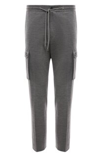 Брюки-карго из шерсти и хлопка Corneliani
