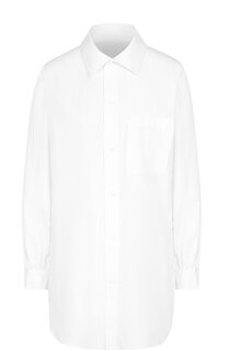 Удлиненная хлопковая блуза с накладным карманом Y`s Ys