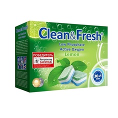 CLEANANDFRESH Таблетки для посудомоечной машины 30
