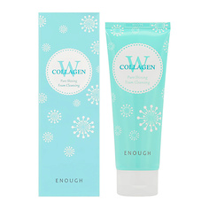 Пенка для снятия макияжа ENOUGH Пенка для умывания W COLLAGEN с коллагеном (выравнивающая тон кожи) 100