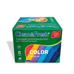 Порошок для стирки CLEANANDFRESH Стиральный порошок суперконцентрат для цветных вещей 900