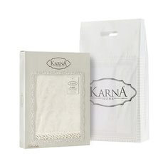 KARNA Скатерть KDK с гипюром овальная