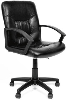 Кресло офисное Chairman 651 Chairman 6017829 черное, экокожа, до 120 кг