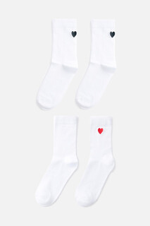 Набор носков высоких вискозных с сердечком (2 пары) Befree