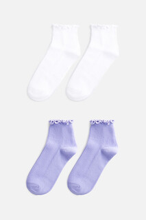 набор носков женских (2 пары) Набор носков коротких с волнистыми краями (2 пары) Befree