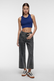 майка женская Топ-майка хлопковый укороченный на широких бретелях Befree