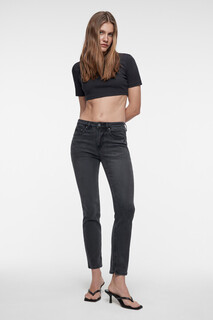 брюки джинсовые женские Джинсы skinny облегающие с низкой посадкой и разрезами Befree