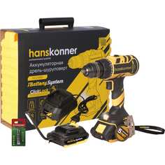 Аккумуляторный шуруповерт Hanskonner