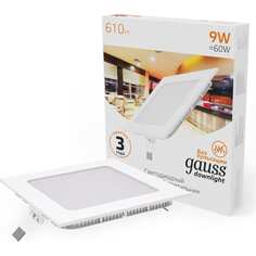 Светодиодный встраиваемый светильник Gauss