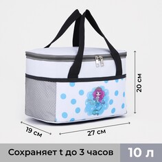 Термосумка на молнии, объем 10л, цвет серый NO Brand