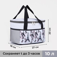 Термосумка на молнии, объем 10л, цвет серый NO Brand