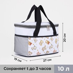 Термосумка на молнии, объем 10л, цвет серый NO Brand