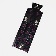 Подтяжки детские, ширина 2,5 см, цвет черный NO Brand