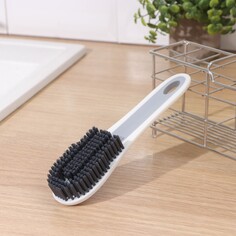 Щетка с ручкой доляна, с дополнительной щеткой для узких мест, 19,6×5×3 см, щетина 1,6 см