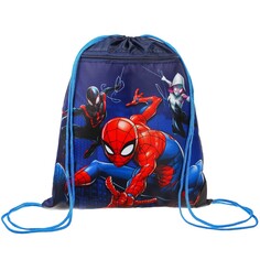 Мешок для обуви с карманом 420*350 мм, мстители человек паук(мягкий полиэстер, плотность 210d) Marvel