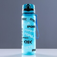 Бутылка для воды popular sports, 600 мл, с ситом для фруктов, 23 х 6 см, серый NO Brand