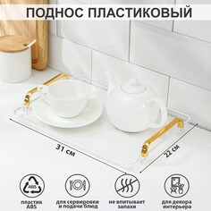 Поднос mirror, 31×22×4 см, цвет прозрачный NO Brand