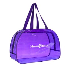 Сумка в роддом 30х45х20, цветной пвх, ручки рем. лента, цвет фиолетовый Mum&Baby