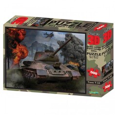 Пазлы Prime 3D Пазл Танк Т-34 (500 фрагментов)