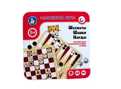 Игры для малышей Десятое королевство Игра магнитная Шахматы, шашки, нарды