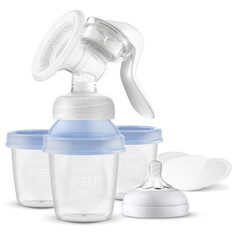 Молокоотсосы Philips Avent Ручной механический молокоотсос с контейнерами SCF430/13