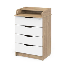 Комоды Комод Pituso раскладной Wood 604 ПВХ с шариковыми направляющими (4 ящика)