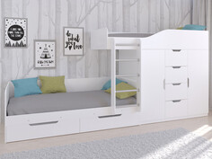 Кровати для подростков Подростковая кровать РВ-Мебель двухъярусная Астра 6 (Белый)