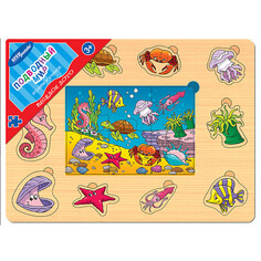 Деревянные игрушки Деревянная игрушка Step Puzzle Игра из дерева Весёлое лото Подводный мир