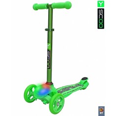 Трехколесные самокаты Трехколесный самокат Y-Scoo RT Trio Diamond 120 Kaleidoscope со светящейся платформой