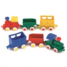 Железные дороги Viking Toys Паровоз с двумя вагончиками