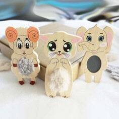 Деревянные игрушки Деревянная игрушка Стеша Набор Друзья мохнатиков 3 шт