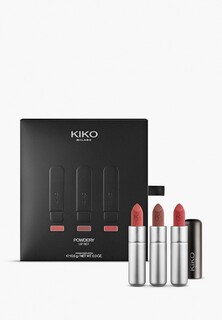 Набор для макияжа губ Kiko Milano из 3 матовых помад для губ различных оттенков POWDERY LIP SET