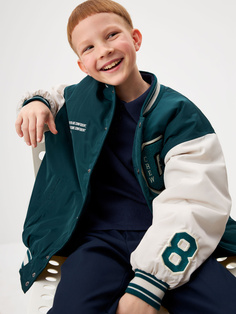 Бомбер в стиле преппи детский