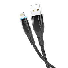 Кабель OLMIO SmartLED, USB 2.0 - Lightning, 1.2м, 2.1A