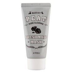 Маска для лица APIEU FRESH MATE MASK очищающая с экстрактом торфа и древесным углем 50 мл A'pieu