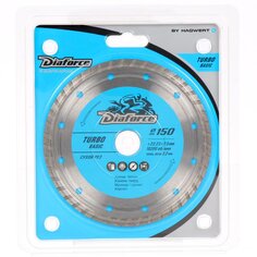 Диск отрезной алмазный DIAFORCE TURBO BASIC, 150х22,23х7,5x2,2 мм, сухой рез, 511150