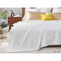 Плед 2-спальный, 180х200 см, велсофт, 100% полиэстер, CL Home, Aura, белый, 180/001-AUR/LA
