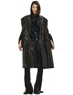 Двойное пальто с пайетками Junya Watanabe
