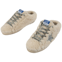 Бежевые кеды Sabot из натуральной овчины Golden Goose