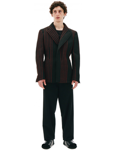 Черный пиджак в красную полоску Comme des Garcons Homme Plus