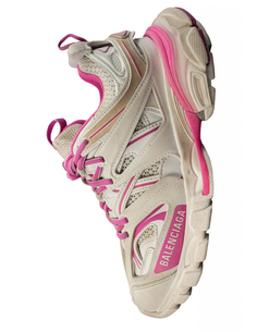 Белые кроссовки Track с розовыми деталями Balenciaga
