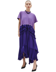 Комбинированное платье с логотипом Balenciaga