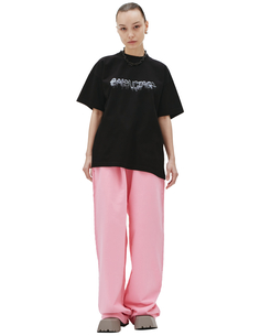 Черная футболка с принтом Balenciaga