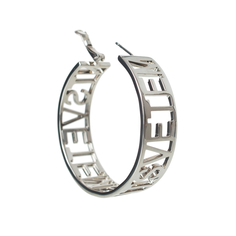 Серьги-кольца с логотипом Vetements