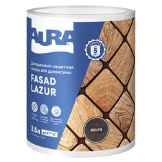 Антисептики защитно-декоративные средство деревозащитное Aura Fasad Lazur венге 2,5л, арт.AWW014