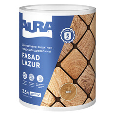 Антисептики защитно-декоративные средство деревозащитное Aura Fasad Lazur дуб 2,5л, арт.AWW018