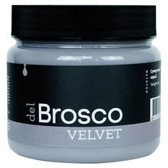 Краски и эмали для дерева краска акриловая DEL BROSCO Velvet интерьерная 0,4л серая, арт.2515176