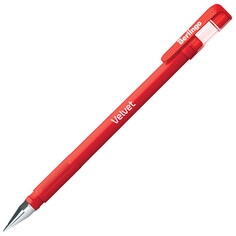Ручки ручка гелевая Berlingo Velvet красная 05мм прорезиненный корпус